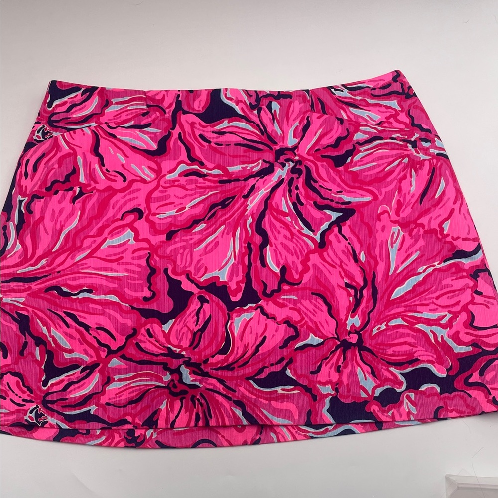 Lilly Pulitzer Pink and Purple Floral Mini Skirt